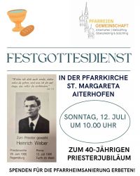 40-jähriges Priesterjubiläum Pfarrer Weber